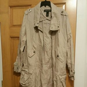 LANE BRYANT Linen Utility Jacket sz 14/16